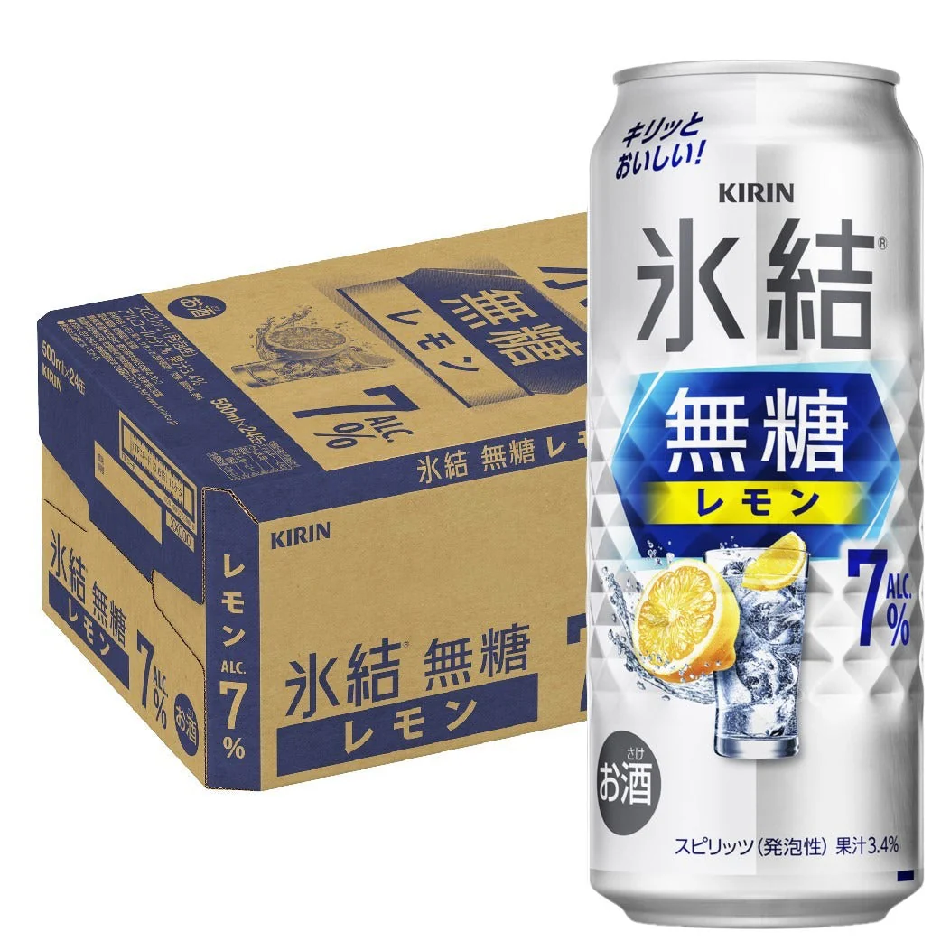 キリン 氷結 無糖レモン 7% 500ml×1ケース/24本【ご注文は2ケースまで1個口配送可能】