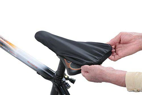 サドルカバー 痛くない スポーツ マウンテンバイク 自転車 ストレッチ ブラック 汚れ防止 防水 川住製作所 KW-239 / サドルカバー フィットスタイル