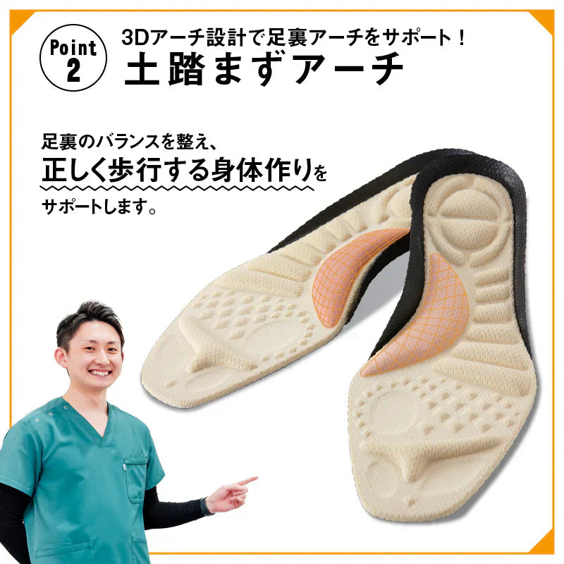 腰らくインソール・Mサイズ【 シューフィッター × 整体師が共同開発!腰痛対策特化型インソール 中敷き 衝撃吸収 O脚 内側傾斜 腰痛改善 骨盤 立ち仕事 疲れにくい】中敷き 腰痛 骨盤 姿勢 衝撃吸収 腰らくインソール 骨格補正 衝撃吸収 アーチ アーチサポート 高反発 ハニカムゲル 姿勢矯正 中敷き 靴 腰痛 土踏まず 股関節 姿勢 姿勢矯正 高反発 偏平足