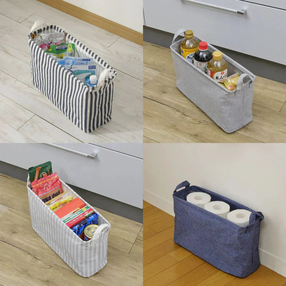 スタイルコンテナ パケティ スリム(2柄組)グレー系◆ 収納ボックス 撥水加工 おしゃれ 持ち手付 折りたたみ ストック 整理 北欧 収納かご 収納ケース コンパクト カラーボックス 収納 取っ手付き スリム おもちゃ箱 雑貨 収納雑貨 押し入れ収納 新生活応援