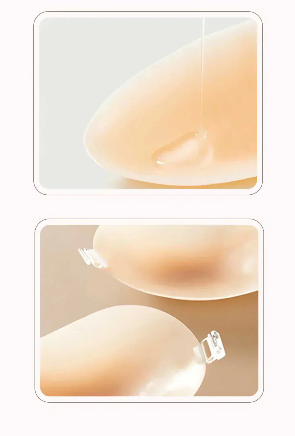 【自然な谷間メイクを実現!】\Bサイズ/シリコンブラ 肩紐なし 落ちないシリコンブラ 激盛 シリコンブラ シリコンブラ ニプレス 詐欺胸 水着 激盛り 粘着タイプ 女性用 胸パット 肌に優しい ブラパッド 繰り返し使用可能