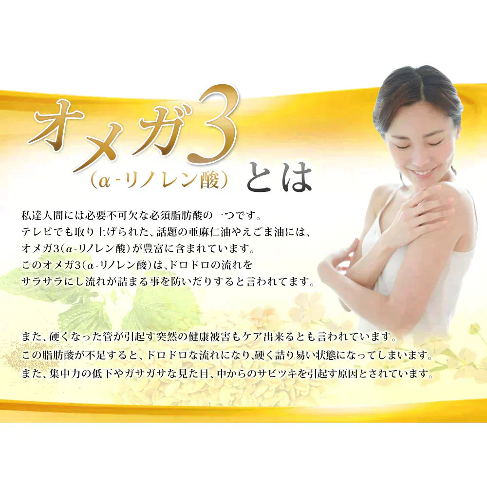 DHA+EPA オメガ3系α-リノレン酸 亜麻仁油 《約3ヶ月分》 サプリ サプリメント 健康 オメガ3 リノレン酸 えごま油 亜麻仁油 ドコサヘキサエン酸 ロズマリン酸 ルテオリン【大容量】