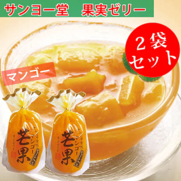 サンヨー堂 果実ゼリー 2袋セット マンゴー 350g ゆうパケット便 送料込
