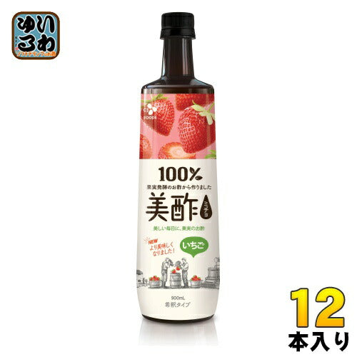 CJジャパン 美酢(ミチョ) いちご 900ml ボトル 12本入 – カウシェ