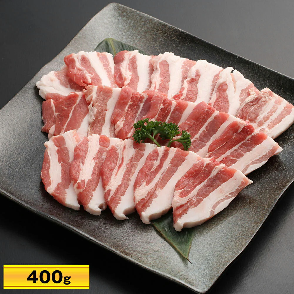 金猪豚 焼肉 カルビ 400g【送料込み】【お届け不可地域:北海道・沖縄・離島】