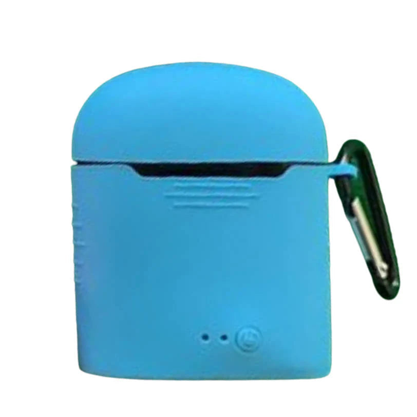 tws i7 ピンク シリコンケース ワイヤレスイヤホン用シリコンカバー 5色バリエーション フック付き