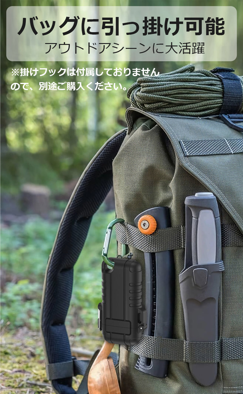 ライター 直線ビーム着火 青炎 IP56防水 強力な炎 防風 強力な青炎 防風ガスライター ガス注入可能 耐久性抜群 s101B(オレンジ)