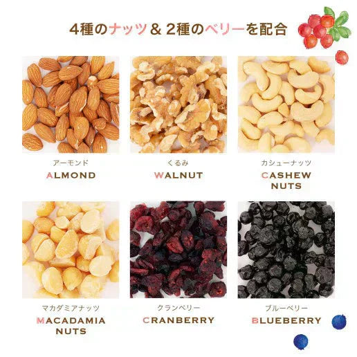 500g 2種のベリー入りミックスナッツ『ラッキーベリーナッツ 』 (250g×2)無塩 ナッツ くるみ カシューナッツ アーモンド クランベリー ワイルドブルーベリー 送料無料