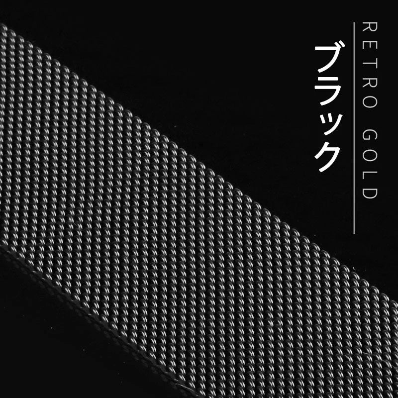 アップルウォッチ用 ブラック 42-45mm ステンレス ベルト 1本 apple watch ループ 磁気で締める マグネット iWatch おしゃれ 男女兼用 チェーン series7 6 5 4 3 2 1 SE