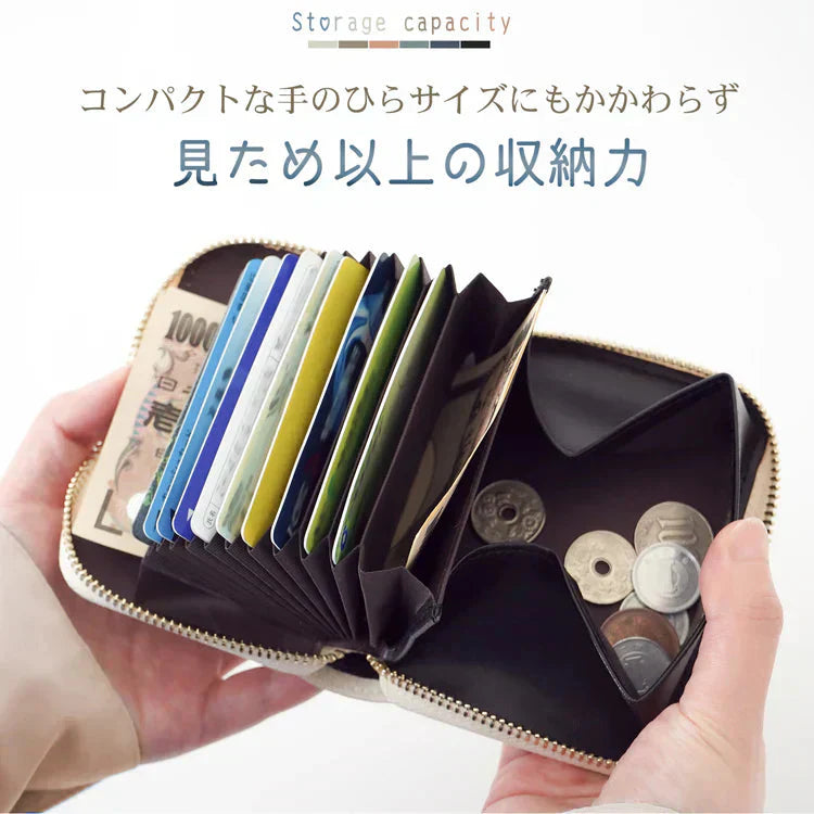 ミニ財布 「ピンクブラウン」 お札折らない レディース メンズ 本革 二つ折り レザー カードケース 小銭入れ コインケース フラグメントケース プレゼント sg169-pibu