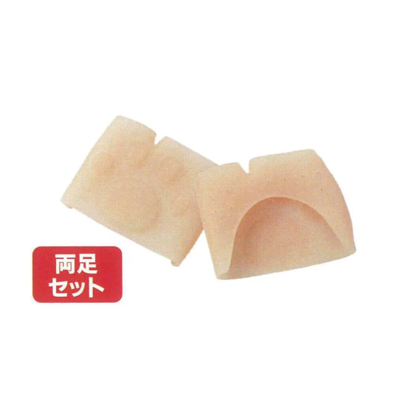 肉球底まめゲルサポーター/足まめ 魚の目 関節 底マメ ゲルサポーター 両足セット ムレにくい 足指サポーター目立たない クリアベージュ 薄型 伸びる素材 水洗いOK