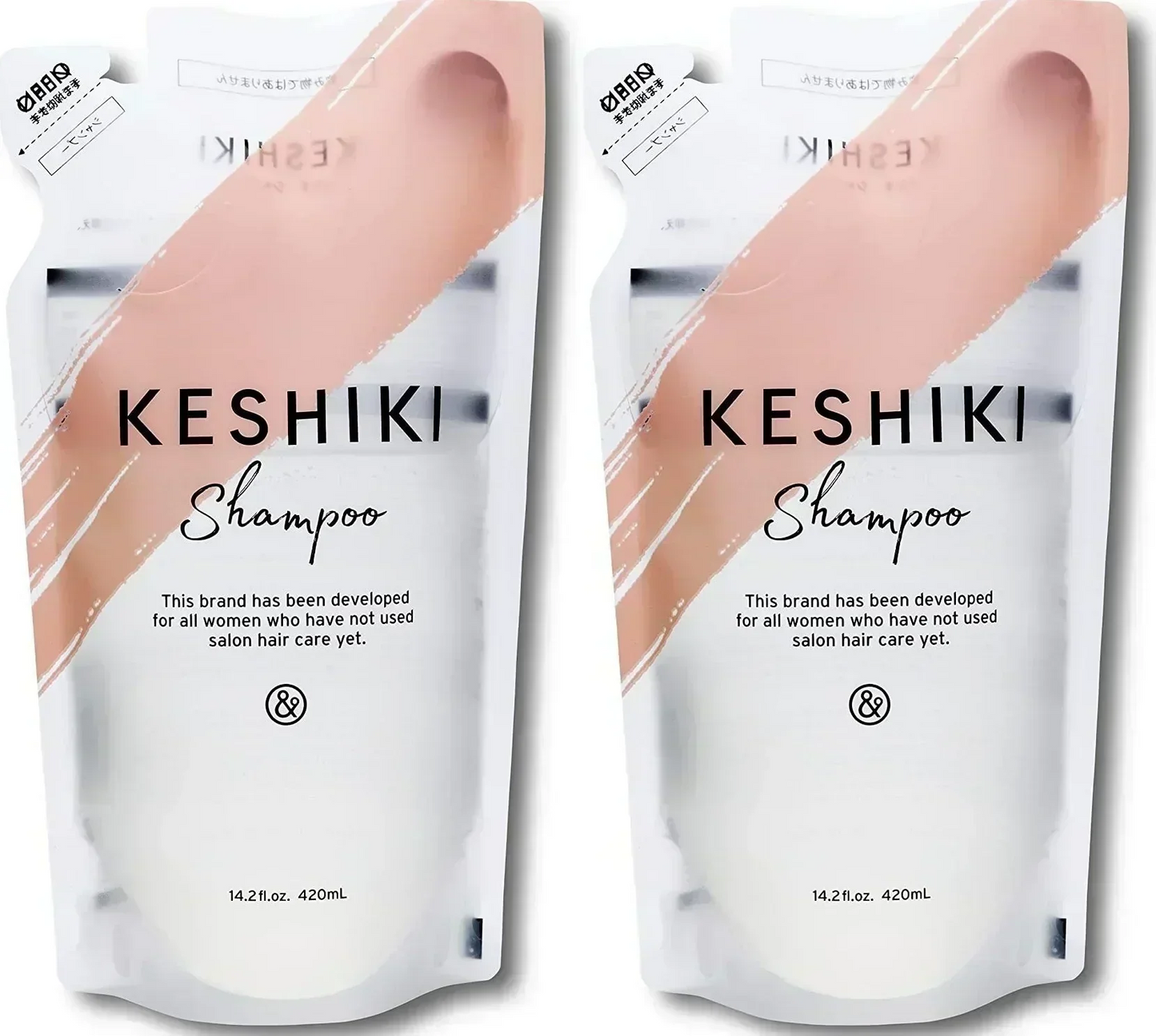 2袋セット KESHIKI ケシキ シャンプー 詰め替え クリックポスト発送のみ 送料無料 420ml 美容室 美容院 アミノ酸 いい香り 美容液 天然由来成分 サロン専売 ヘアトリートメント 美容室 サロン専売品 美容院 ヘアケア ヒートケア ダメージ &NINE アンドナイン