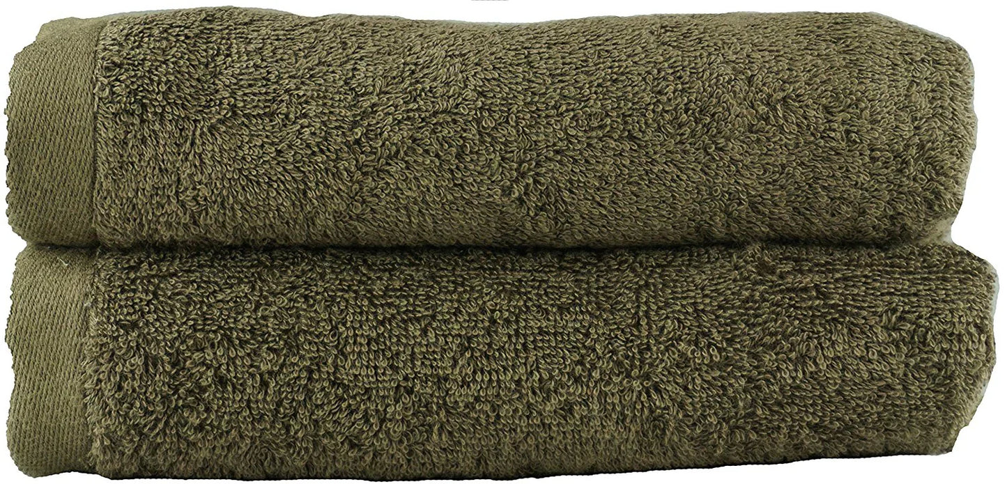 チョコレートブラウン フェイスタオル スーピマコットン ホテルタイプタオル 同色5枚セット 【メール便送料無料】