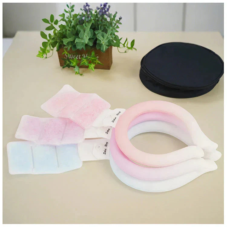 爽快リング pcmバンドクーラー ネッククーラー 「Lサイズ・アイボリー」 熱中症対策グッズ 首を冷やすグッズ 首掛け クールネックリング ネックパッド 冷感グッズ 軽量 冷却グッズ 爽快リングクールネックパッド