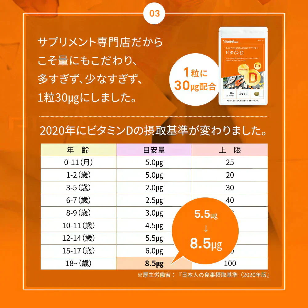 ビタミンD カルシウム入り 《約12ヶ月分》 30マイクログラム配合 ビタミン ビタミンD3 カルシウム サプリ サプリメント【大容量】