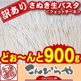 訳ありバージョン!【本場讃岐うどん製法】さぬき生パスタ(フェットチーネ)900g