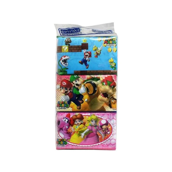 水に流せるポケットティシュ ハヤシ商事 スーパーマリオ 8W 6パックX50個