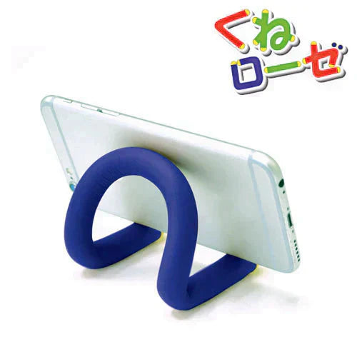 【ブルー】くねくね曲がって 使い方無限大! くねローゼ マルチバンド 多目的バンド 結束バンド/スマホスタンド/ゴミ袋フック 小島通商