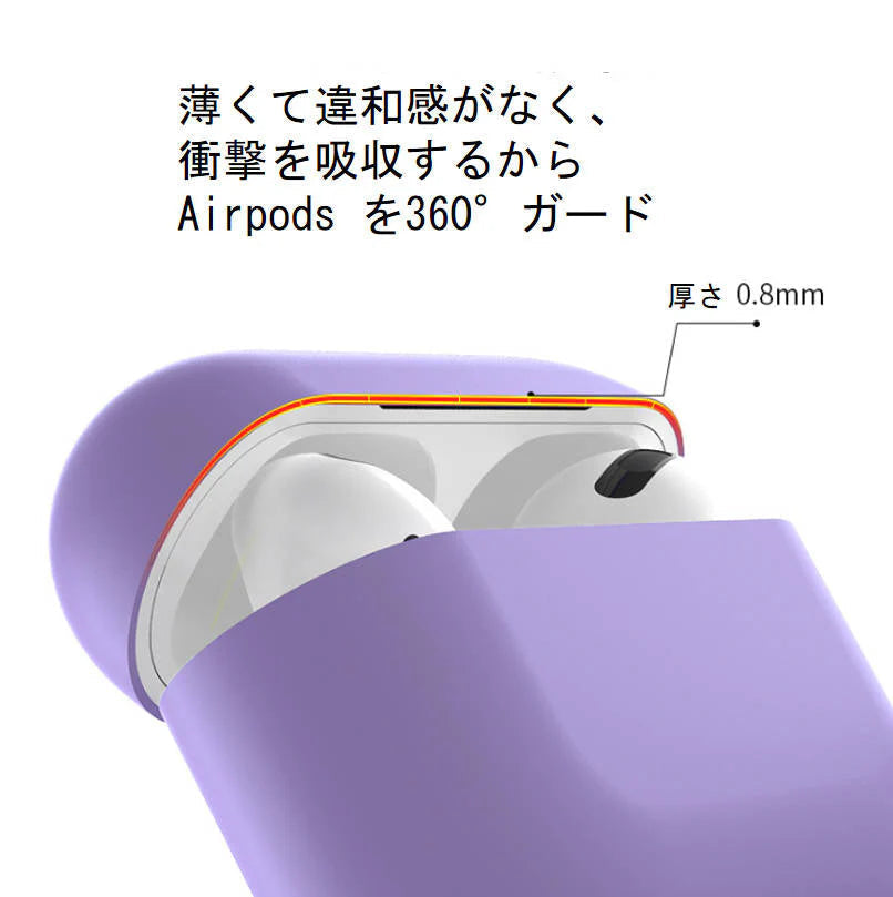 AirPodsPro対応ケース ブルー シリコン AirPods Pro Case カバー カラビナ付き エアーポッズプロケース 防塵 耐衝撃 air pods proケース ソフトケース フック付き