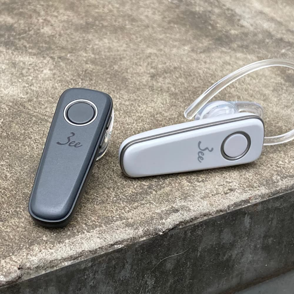 3ee Bluetooth ヘッドセット Call 01 ライトグレー(モノラル 片耳イヤホンタイプ) ノイズキャンセリングマイク