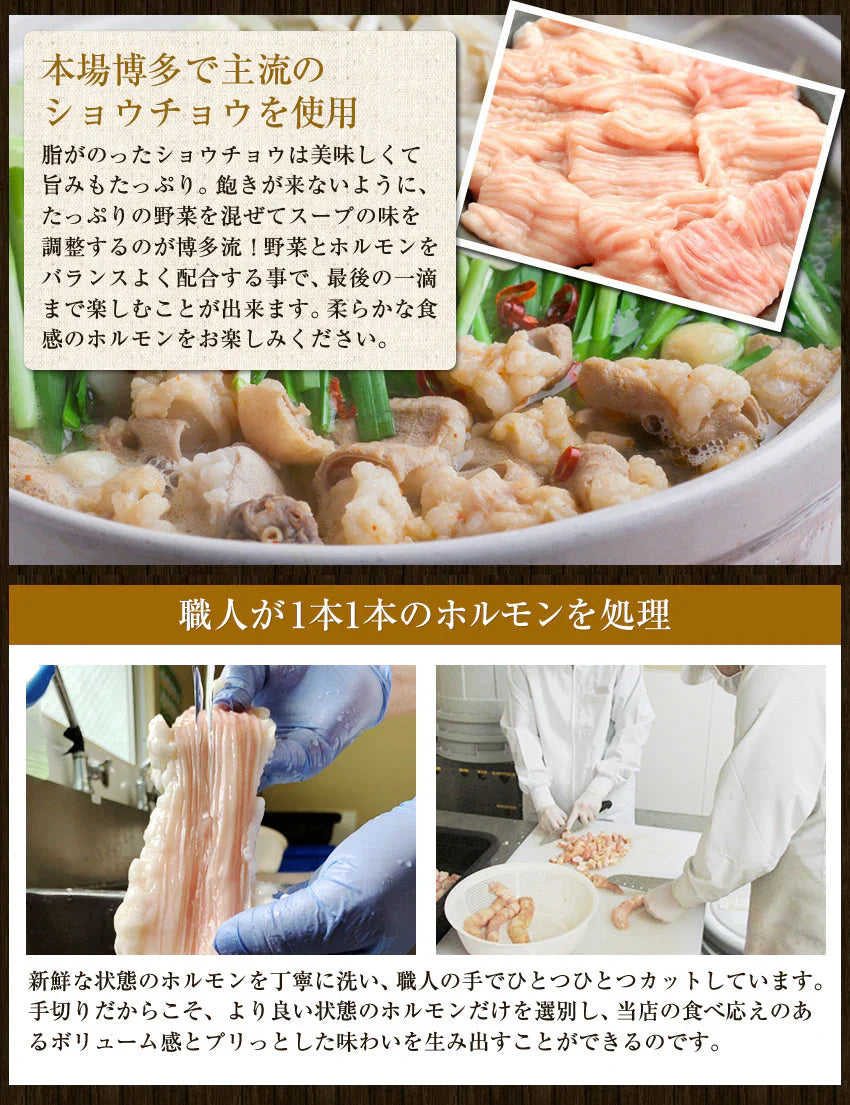 ホルモン1.2キロ博多もつ鍋6~8人前 超メガトン級!