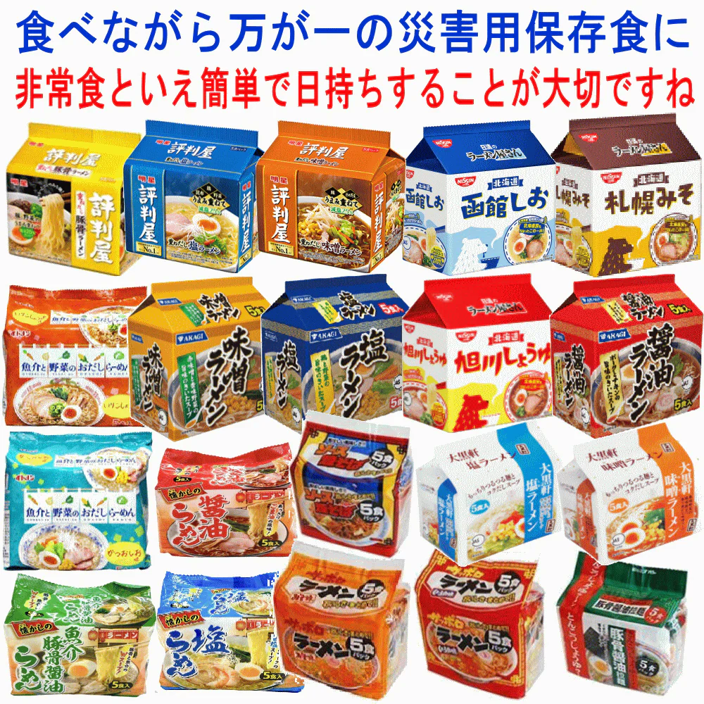 【袋麺100食特集】 【非常食・保存食特集】 袋麺 インスタントラーメン 10大メーカー災害時に役立つ100食セット 備蓄にもに役立ちます 企業のイベントにも最適です