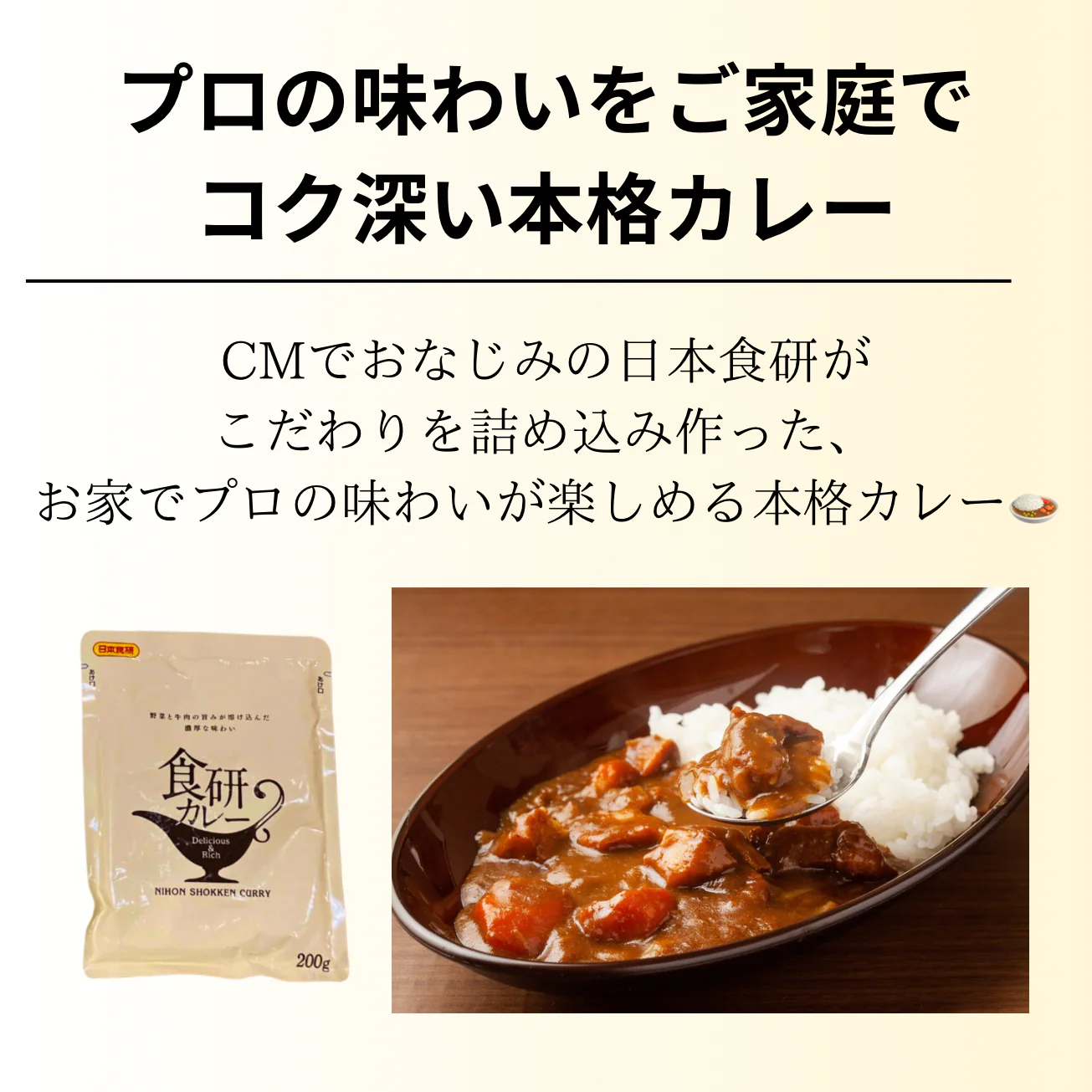 【本格/中辛】ビーフカレー 200g×4袋 送料込み 中辛 業務用 湯煎 温めるだけ レトルト 日本食研 惣菜 カレー お取り寄せグルメ 非常用 食品 食研カレー