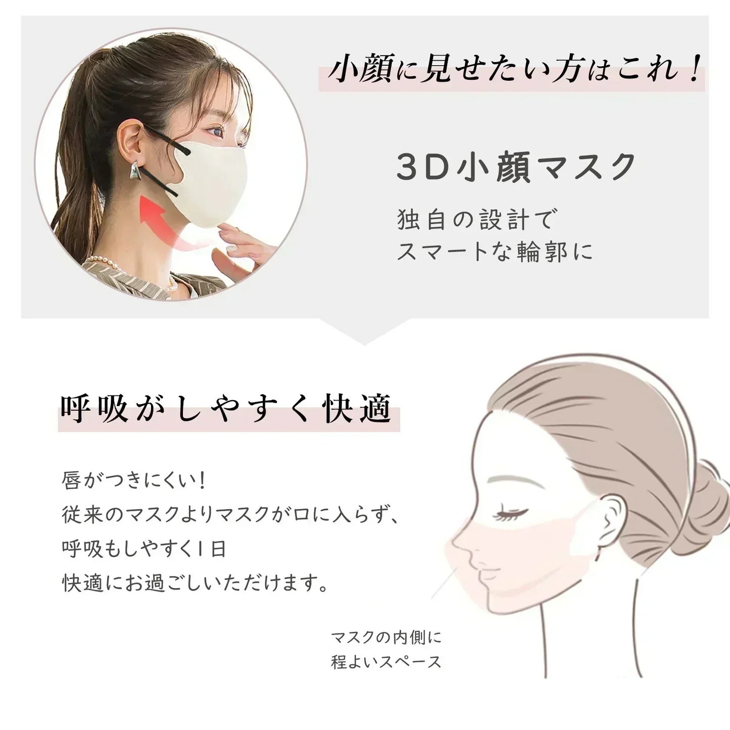【最安値挑戦】 アイスグレー/60枚 マスク お徳用60枚(10枚×6パック) 小顔マスク 3Dマスク【適格請求書発行事業者】マスクラブ 3Dカラーマスク 立体マスク 薄手マスク 立体マスク 顔にフィット 血色マスク 使い捨て 小顔 柔らかゴム紐採用 耳が痛くならない PM2.5/花粉/微粒子対応カット