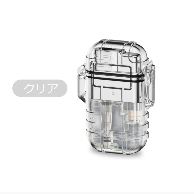 電子ライター 小型 軽量 超強力青炎 3color 防水仕様 防風 登山 キャンプ 防災 おしゃれ 誕生日 記念日 プレゼント 持ちやすい s102C(ホワイト)