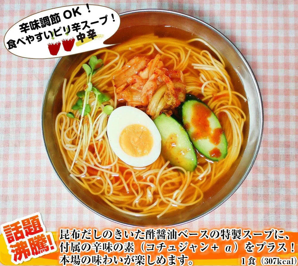 冷やし中華 冷し中華韓国冷味 2人前 ピリ辛コチュジャンダレ付き 冷麺 冷し中華 本場九州 お試しセット ご当地 メール便 保存食 非常食 まとめ買い お取り寄せ