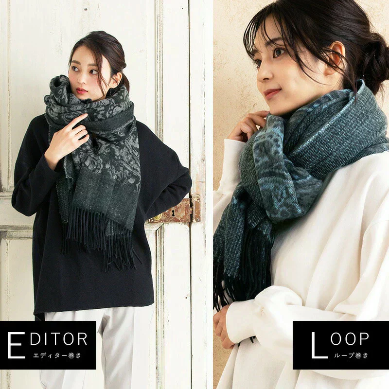 【ブラック】【商品名:セドナーズ大判ストール】