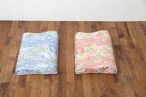 【花柄ピンク】磁気枕 夢 カバー付 枕 まくら 肩こり ピンク ブルー 花柄 32×48cm 磁石 磁気 メンズ レディース ペア 磁気枕 肩こり 首こり 波形 ウェーブ