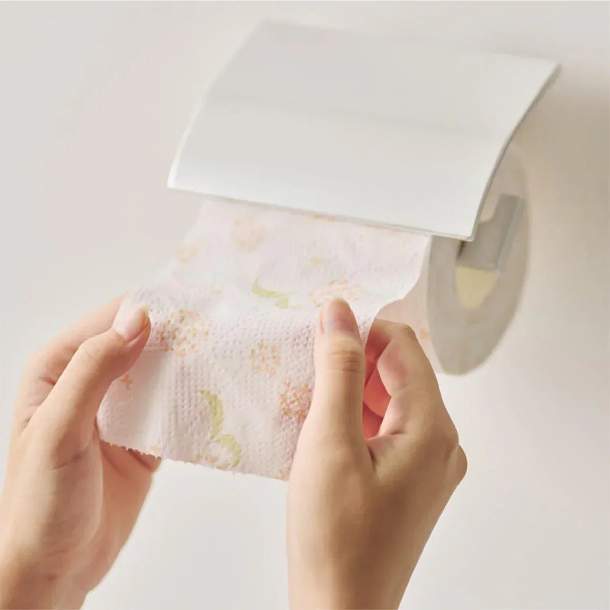 トイレットペーパー 丸富製紙 Hanataba 金木犀 1.5倍巻き パルプ100% ダブル37.5m 8ロールX8パック