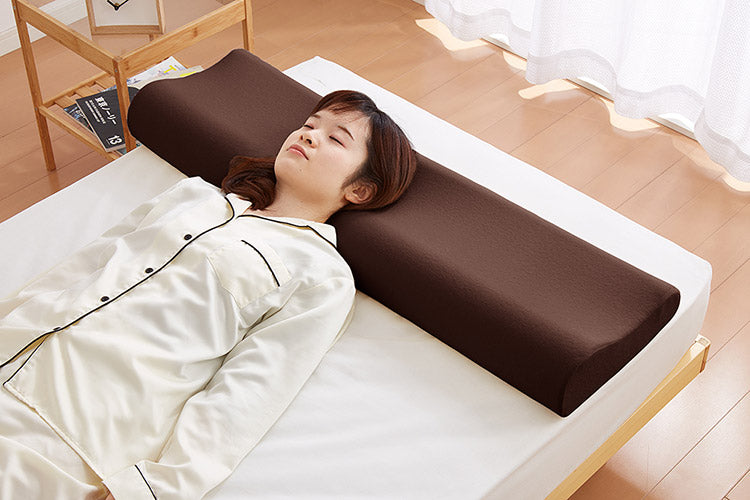 (カラー:ブラウン/タイプ:高反発)まくら 高反発 ロングピロー 幅100cm 洗えるカバー ウレタン 190N パイル生地 硬め 寝返り 安眠 睡眠 快眠 ロング枕 枕 【送料無料】