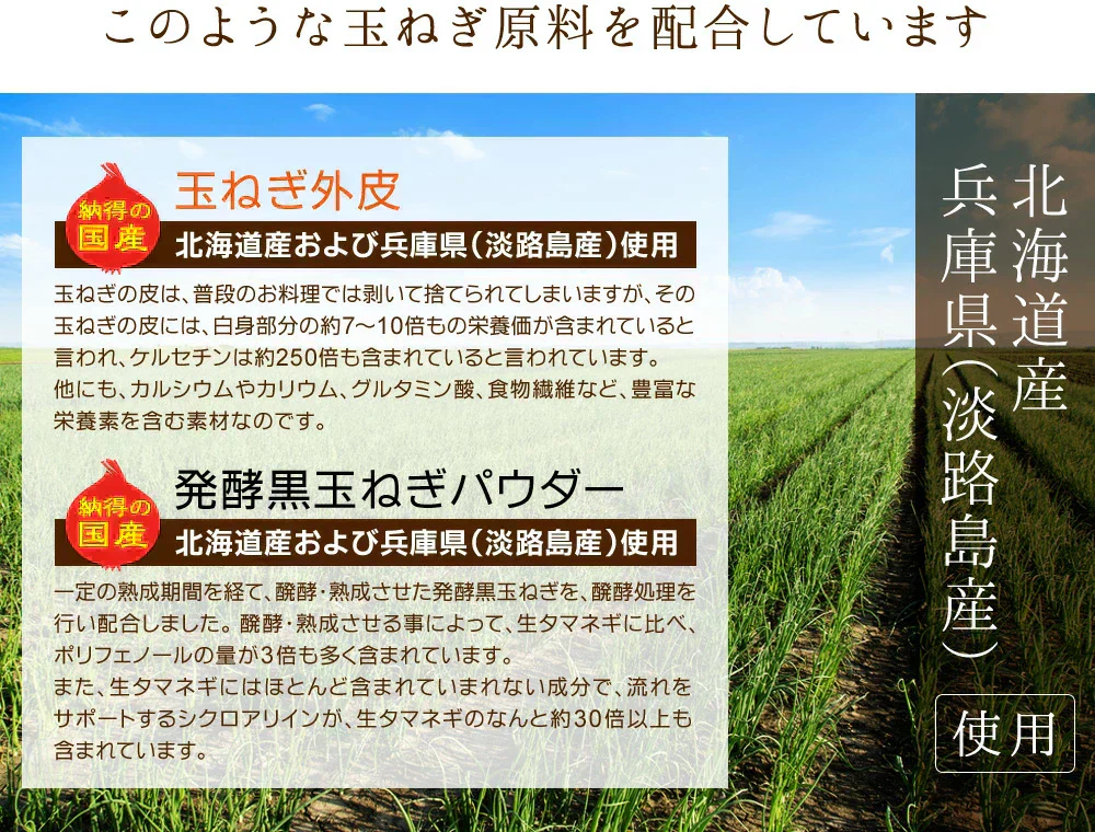 サラサラ玉ねぎケルセチン《約3ヶ月分》国産/北海道産/淡路島産/タマネギ/玉ねぎ/玉葱/醗酵黒玉ねぎ/サプリ