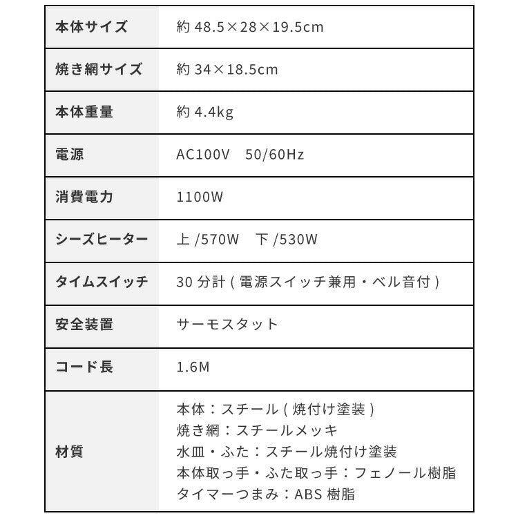 simplus マルチロースター フィッシュロースター 魚焼きグリル 両面焼き 消臭フィルター 焼き魚 両面ヒーター タイマー付き SP-FRS01 マットブラック シンプラス【送料無料】