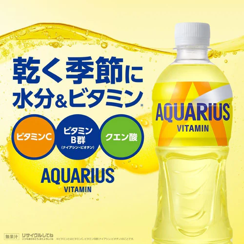 コカ・コーラ アクエリアス ビタミン 500ml 24本×2箱(計48本) スポーツドリンク 熱中対策 水分補給 ビタミン ミネラルクエン酸 ビオチン