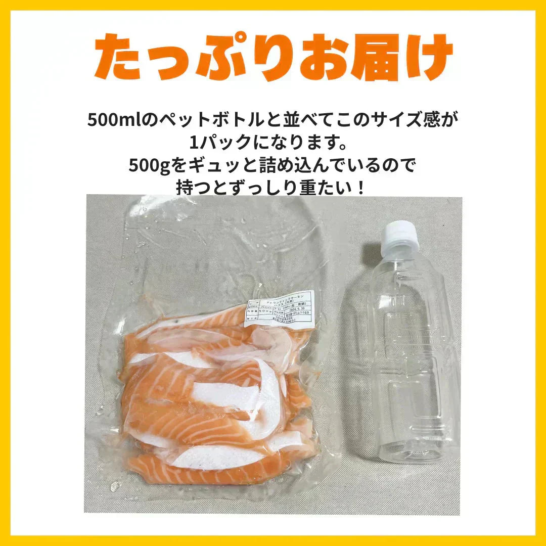 ノルウェー産「アトランティックサーモン 大トロ ハラス」1kg(500g×2p) サーモン ハラス 鮭 しゃけ マグロ 大トロ 豊洲 市場 魚