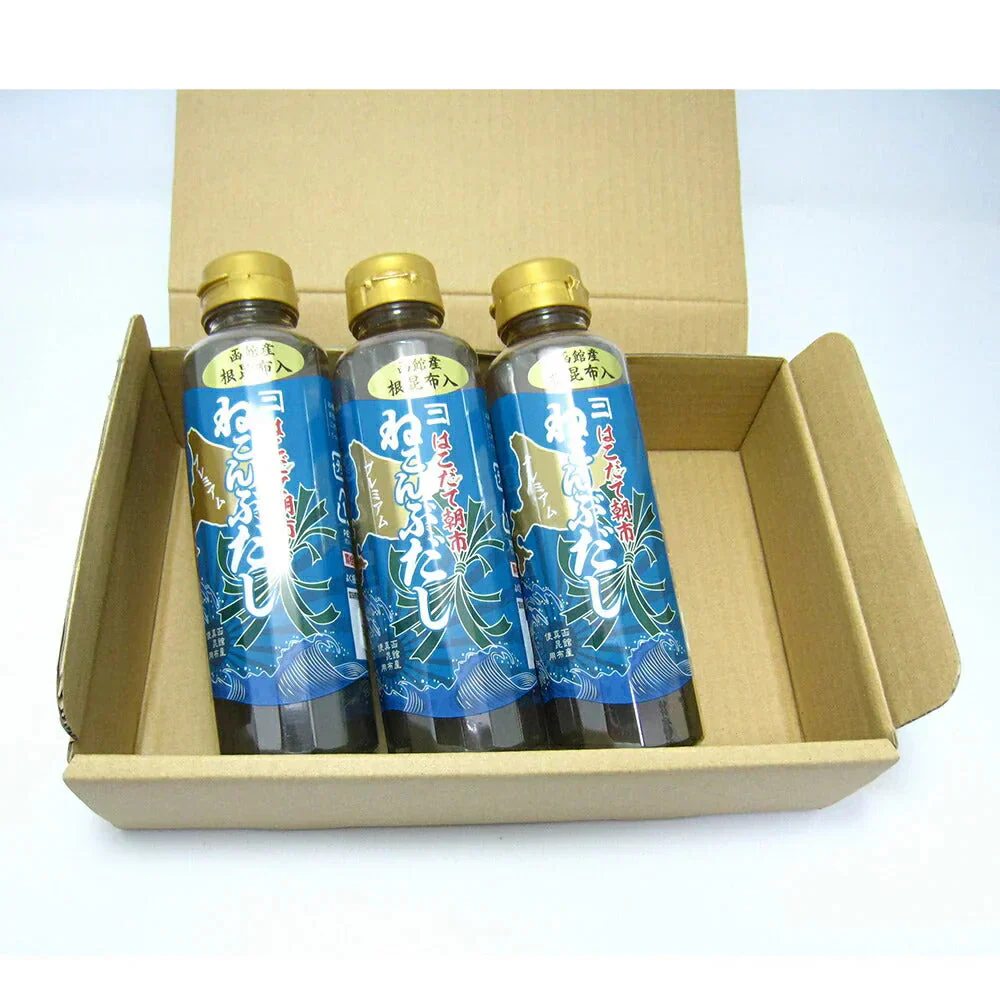 はこだて朝市ねこんぶだし 300ml×3本【送料込み】【お届け不可地域:沖縄・離島】