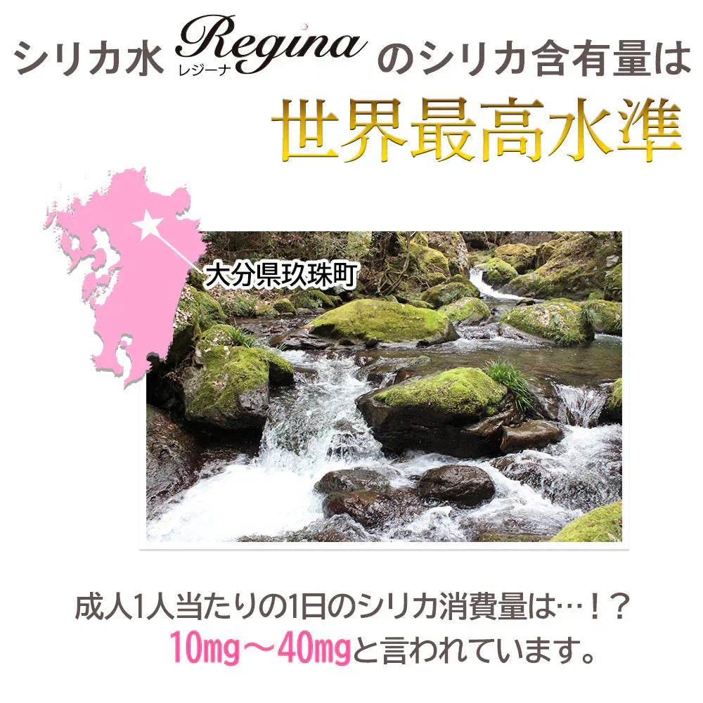 シリカ水 525ml 40本 シリカウォーター 天然水 天然シリカ ミネラルウォーター 美ウォーター ケイ素水 水 軟水 レジーナ 国産 大分県産