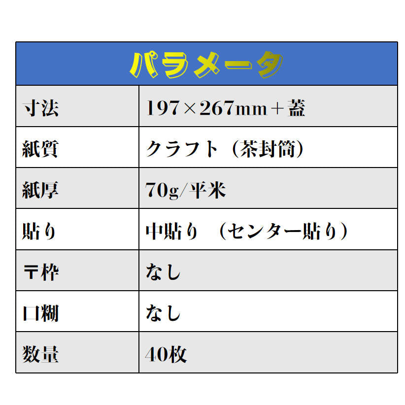 封筒 B5サイズ 角4 40枚入 紙封筒 茶色 安い 業務用 商品発送用 チラシ 郵送用