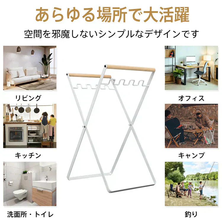 ゴミ袋スタンド 「ホワイト」 ごみ箱 ゴミ袋 ダストボックス スタンド レジ袋スタンド 折りたたみ式 ゴミ袋ホルダー 分別 レジ袋掛け キッチン おしゃれ X型 角型
