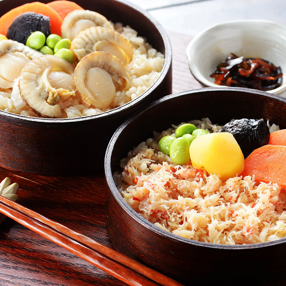 北海道 札幌バルナバフーズ 海鮮わっぱ飯(かに&帆立) 惣菜 ご飯もの【送料込み】【二重包装不可】【お届け不可地域:離島】