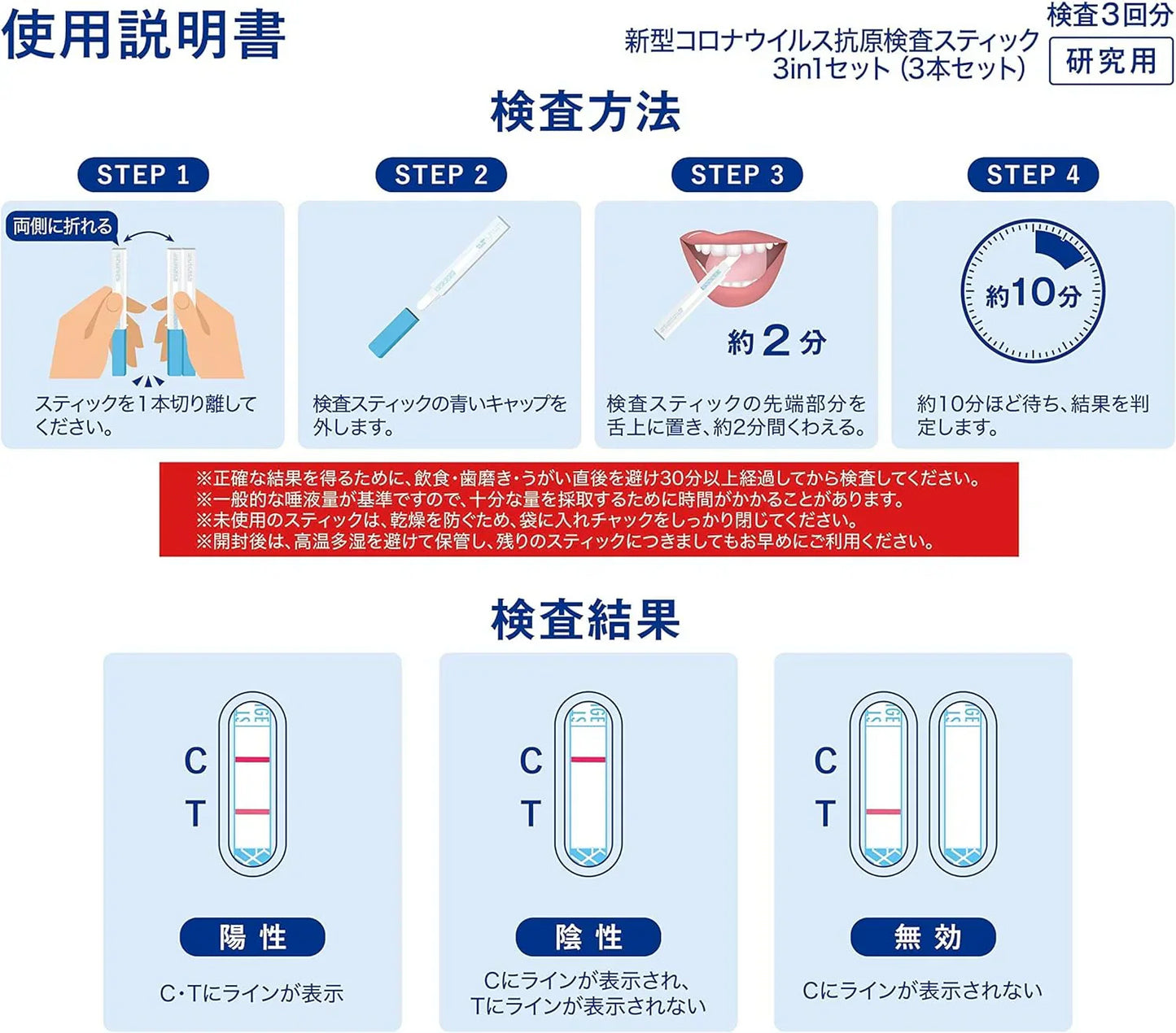 検査3回分×2個 【新型コロナウイルス 変異株対応 自宅】2025年最新変異種対応 コロナ検査キット コロナ 抗原検査キット オミクロンXBB BA.2 BA.5 対応 ステルスオミクロン変異株対応 研究用