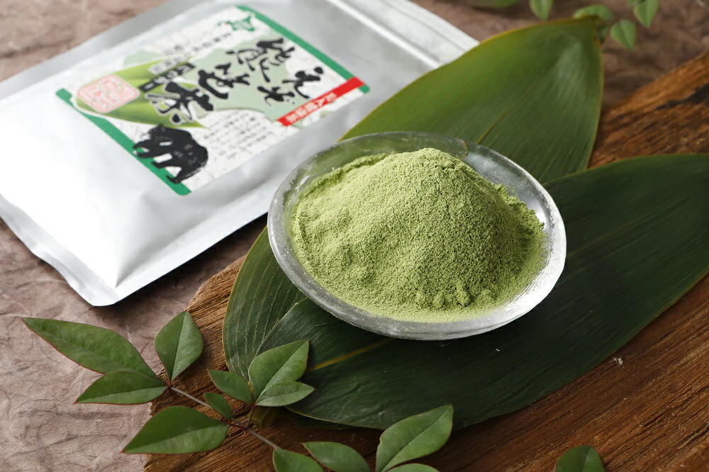 おいしいまんじゅう 6個入りと 熊笹茶パウダー30gのセット わかさいも本舗 お茶請け お土産 ギフト お中元 クマザサ