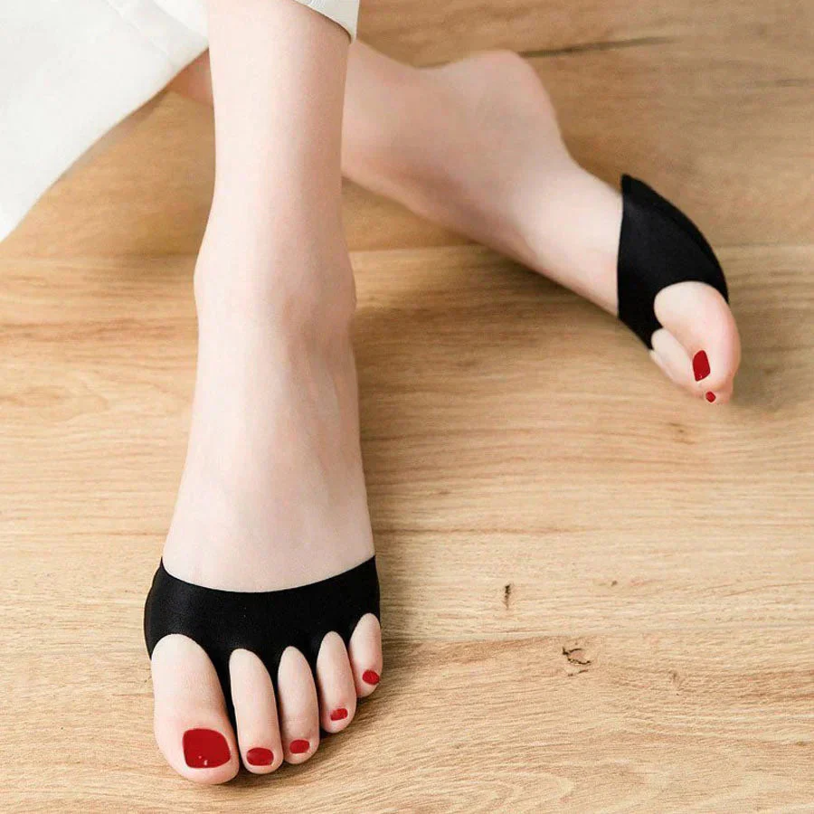 つま先カバーソックス 靴下 くつ下 前足パッド フットカバー パンプス用 見えない ソックス 快適 薄手 おしゃれ 滑り止め 歩きやすい 素足 消臭 脱げにくい 幅広 通勤 オフィス 痛くない 浅履き 足ケア 前足サポート 衝撃吸収クッション