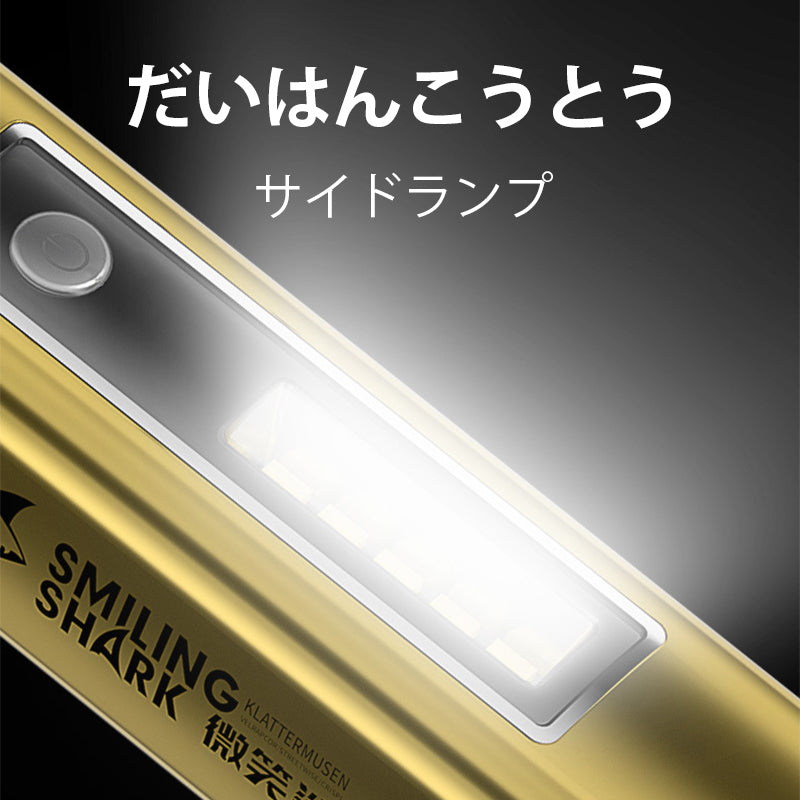 ゴールドled 懐中電灯 小型 軍用 超高輝度 ledライト USB充電式 18650リチウム ハンディライト ミニ 軽量 明るい SOS点滅 防水 防災 地震 停電対策 携帯に充電が可能ですw132C(ゴールド)