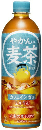コカ・コーラ やかんの麦茶 from 爽健美茶 650ml ペットボトル 24本入 お茶 むぎちゃ むぎ茶 カフェインゼロ ミネラル