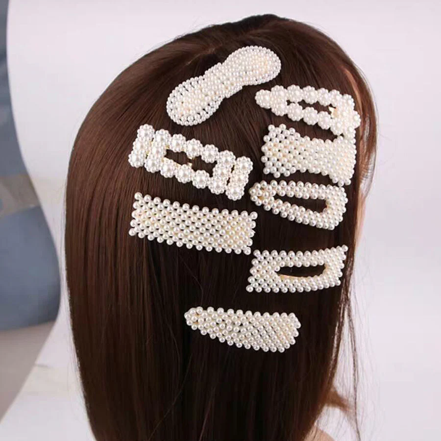 (セット)ヘアピン5点セット ランダム パール ヘアクリップ スリーピン パールヘアピン ヘアアクセサリー