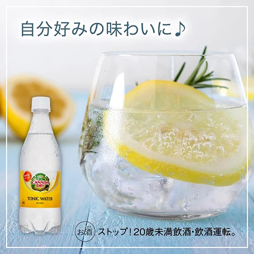 【1ケース】コカ・コーラ カナダドライ トニックウォーター 500ml 24本 炭酸 炭酸飲料 強炭酸 シトラス 割材 coca コカコーラ